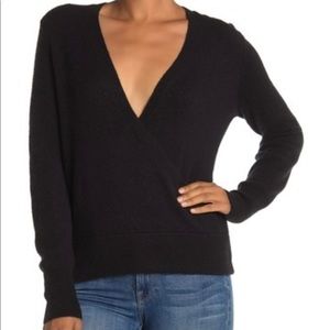 Madewell-Faux Wrap Pullover Sweater Size 2XS